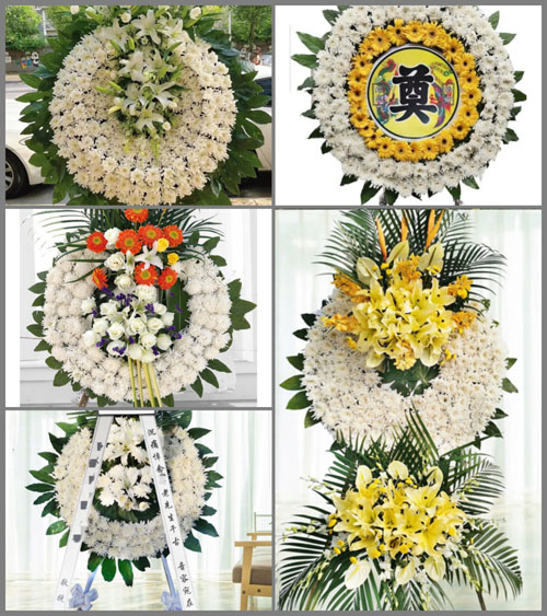 山东青岛黄岛区灵山卫街道山子西村花圈速递